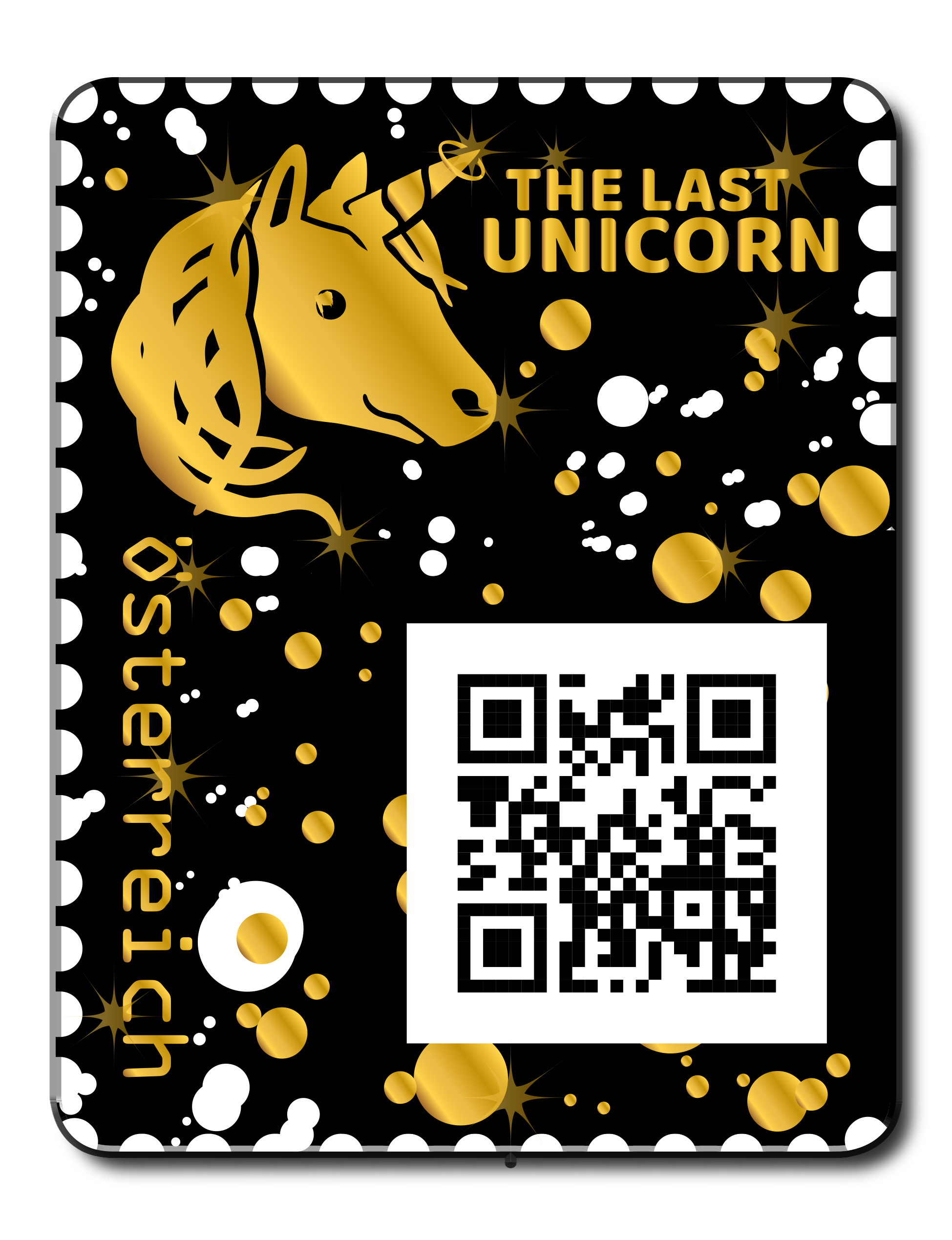 Österreichische Post AG - The Golden Unicorn - Crypto stamp Golden Unicorn 29kSut - NFT # 999